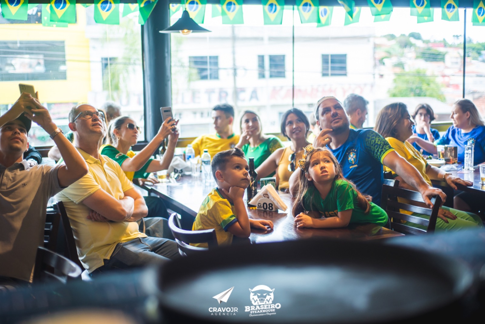 Salão principal do Braseiro Steakhouse